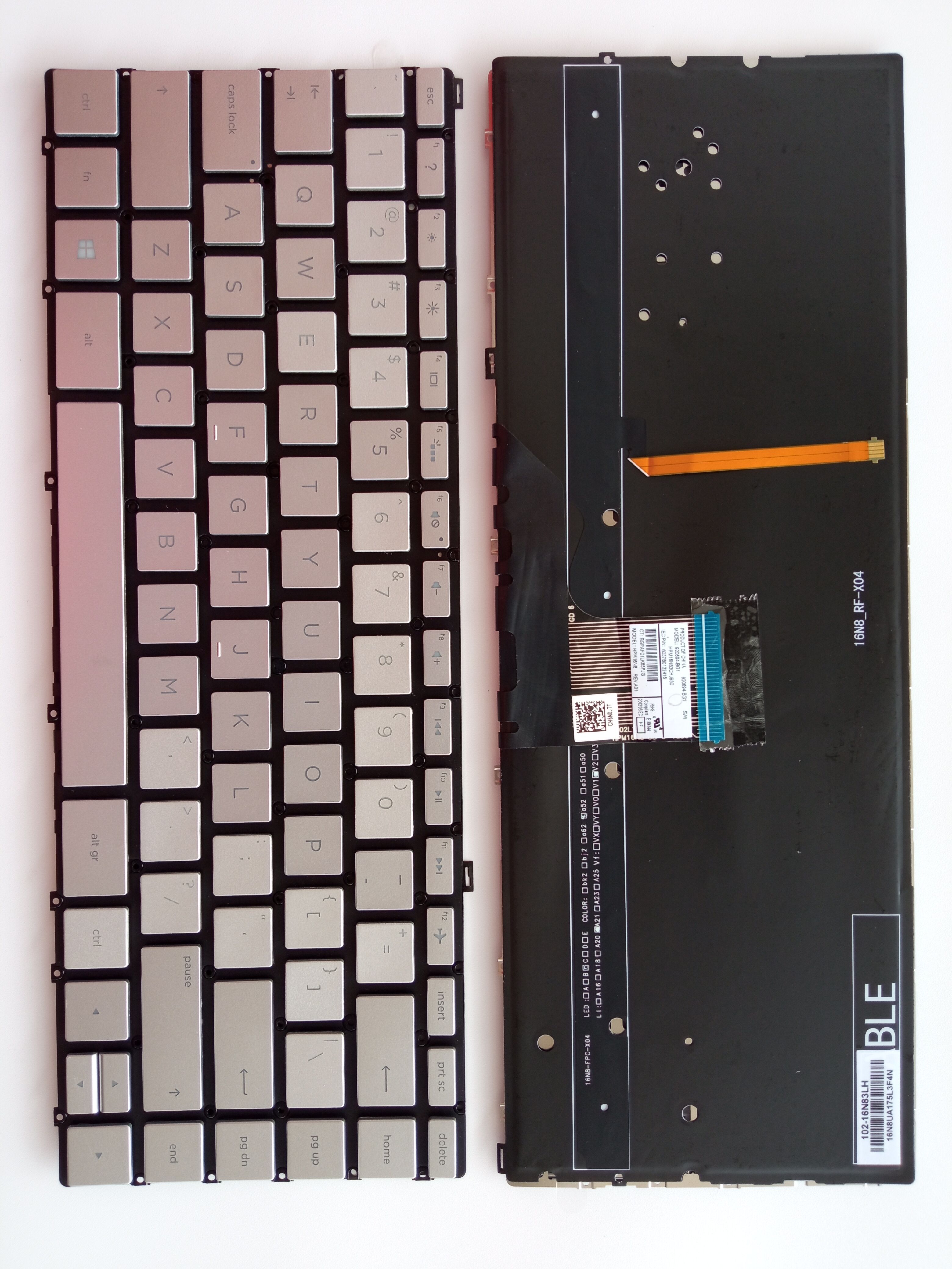 Picture of New Replacement Laptop Keyboard For HP 13-AC/13-W SILVER Backlit US Layout